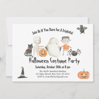 Halloween Boo Bash Uitnodiging-Kostuum Party-Spook Kaart