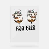Halloween Boo Bees Nurse Classic T-shirt Acryl Bord (Voorkant)