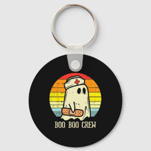 Halloween Boo Boo Crew Ghost Nurse Retro Halloween Sleutelhanger