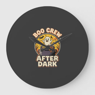 Halloween Boo Crew Badge Grote Klok