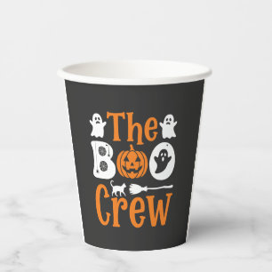 Halloween Boo Crew Spook Pompoen Kat Ontwerp Papieren Bekers