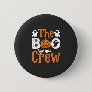 Halloween Boo Crew Spook Pompoen Kat Ontwerp Ronde Button 5,7 Cm