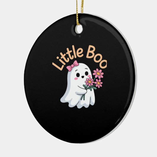Halloween Boo Cute Family Keramisch Ornament (Links)