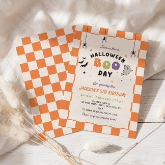 Halloween Boo-dag Kleurrijke Verjaardagsuitnodigin Kaart