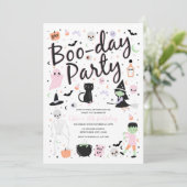 Halloween BOO-DAY Party uitnodiging (Staand voorkant)