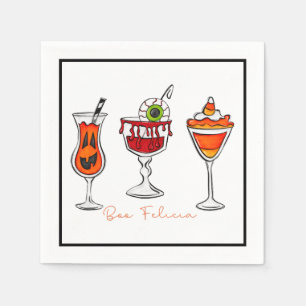 Halloween Boo Felicia Grappige Drinken Cocktail Servet