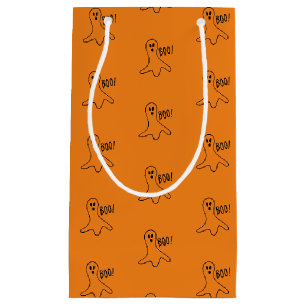 Halloween boo geest zwart oranje patroon gunt klein cadeauzakje