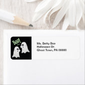 Halloween Boo! Geesten Retouradreslabels Etiket (Insitu)