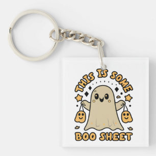 Halloween Boo Ghost Kostuum Dit is een of ander bo Sleutelhanger