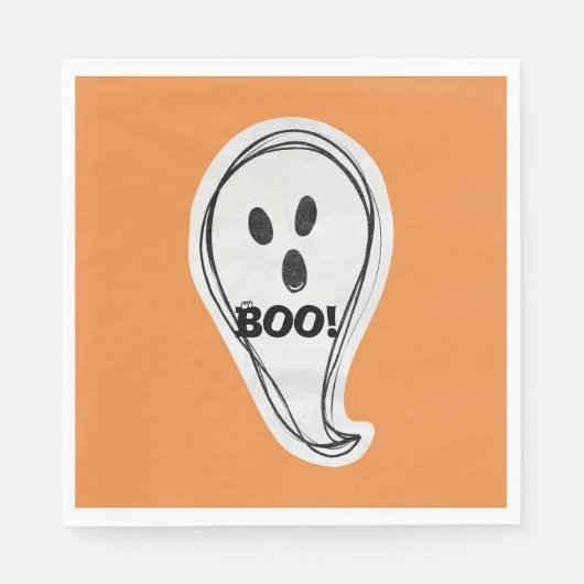 Halloween Boo Ghost Servet (Voorkant)