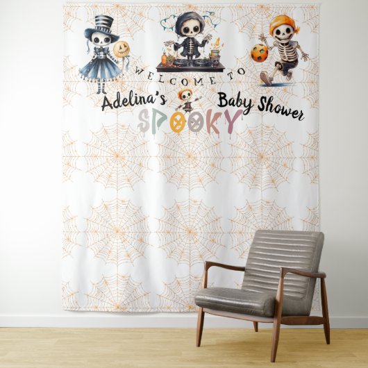 Halloween Boo Griezelige Skeleten Kostuum Baby Bor Wandkleed (In situ)