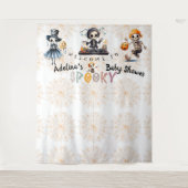 Halloween Boo Griezelige Skeleten Kostuum Baby Bor Wandkleed (Voorkant)