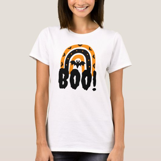 Halloween Boo Halloween Rainbow T-Shirt (Voorkant)