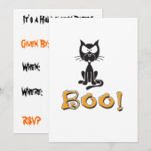 Halloween Boo ! Invitation de parti (Devant / Derrière)
