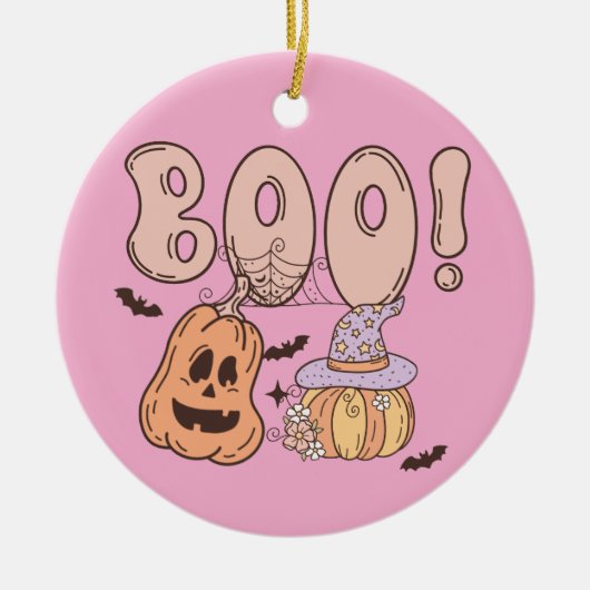 Halloween Boo Keramisch Ornament (Voorkant)