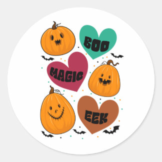 Halloween Boo Magic Eek Birthday Ronde Sticker