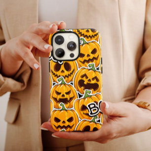 Halloween BOO Orange coque iphone Citrouille Mate