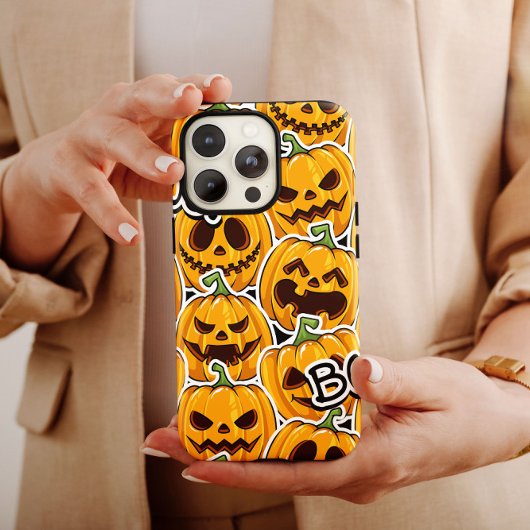 Halloween BOO Orange coque iphone Citrouille Mate
