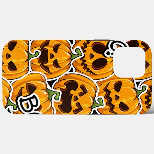 Halloween BOO Orange coque iphone Citrouille Mate (Verso (horizontal))
