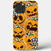 Halloween BOO Orange coque iphone Citrouille Mate (Verso)