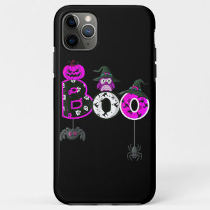 Halloween Boo Owl met Pet Spiders Boys Girl iPhone 11 Pro Max Hoesje