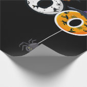 Halloween Boo Owl with Witch Pet Spiders Boys Girl Cadeaupapier (Hoek)