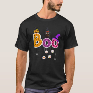 Halloween Boo Owl with Witch Pet Spiders Boys Girl T-shirt