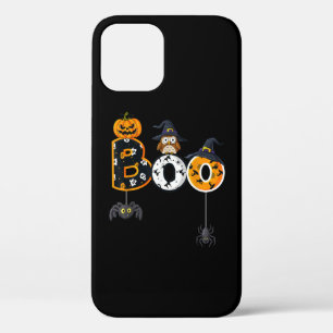 Halloween Boo Owl with Witch Pet Spiders iPhone 12 Hoesje