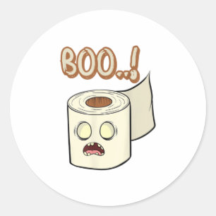 Halloween Boo Paper Towel Ghost Hunting Floa Ronde Sticker