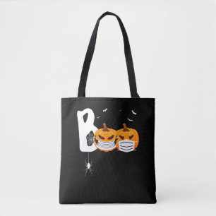 Halloween Boo Scary Pumpkins Wearing Mask Spider Draagtas