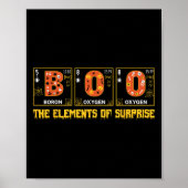 Halloween Boo School Chemistry Nerd Physics Pumpki Poster (Voorkant)