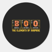 Halloween Boo School Chemistry Nerd Physics Pumpki Ronde Sticker (Voorkant)