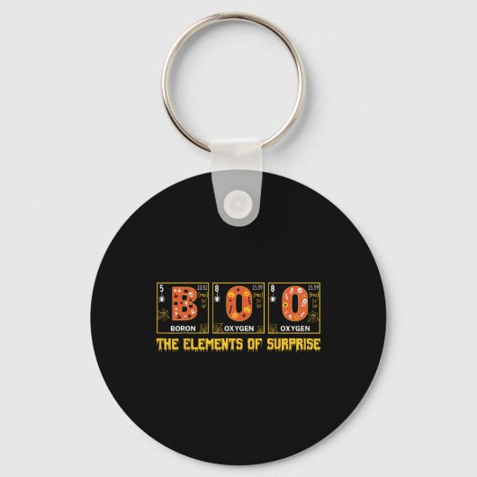 Halloween Boo School Chemistry Nerd Physics Pumpki Sleutelhanger (Voorkant)
