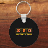 Halloween Boo School Chemistry Nerd Physics Pumpki Sleutelhanger (Voorkant)