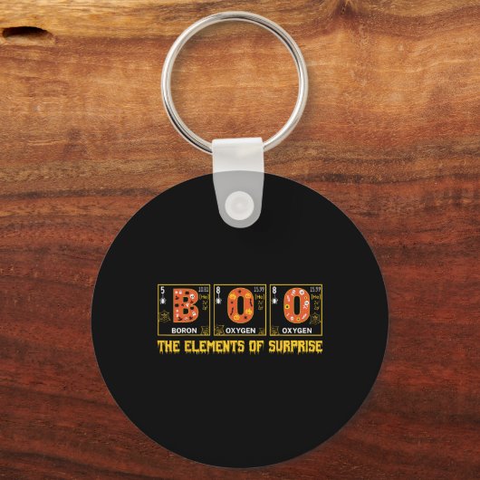 Halloween Boo School Chemistry Nerd Physics Pumpki Sleutelhanger (Voorkant)