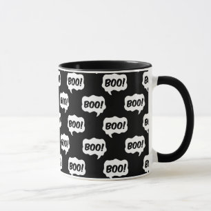 Halloween Boo Speech Bubble Motif Mug