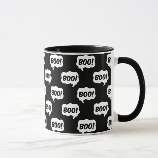 Halloween Boo Speech Bubble Motif Mug (Droite)