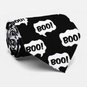 Halloween Boo Speech Bubble Stropdas (Opgerold)