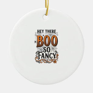 Halloween Boo T-shirt Vintage Gravure Speligr Cute Keramisch Ornament