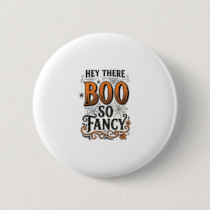 Halloween Boo T-shirt Vintage Gravure Speligr Cute Ronde Button 5,7 Cm