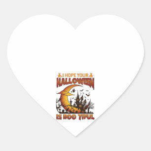 Halloween Boo Tiful Geest Huis Halve Maan Ba Hart Sticker