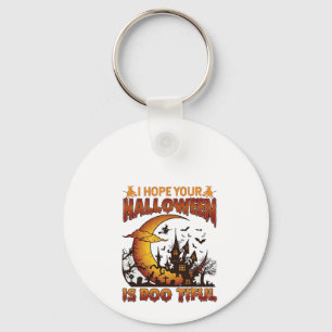 Halloween Boo Tiful Griezelen Huis Halve Maan Ba Sleutelhanger