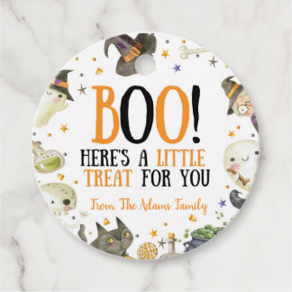 Halloween Boo Treat Voor U Favor Tag Bedankjes Labels