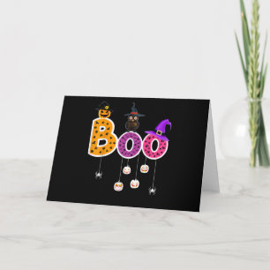 Halloween Boo Uil Met Heksenhoed Spinnen Jongens M Kaart