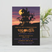 Halloween Boo-verjaardag Party uitnodiging (Staand voorkant)