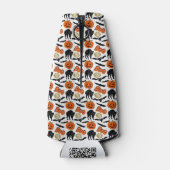 Halloween Boo Vleermuizen Kat Pompoen en Maan Teke Flesjeskoeler (Achterkant)