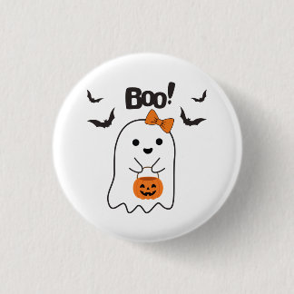 Halloween Boo Winkelen Ronde Button 3,2 Cm