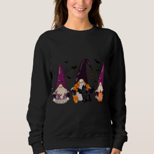 Halloween Boo Witch Gnomes Autumn Bat Pumpkins Bla Trui