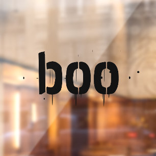 Halloween boo zwarte, enge, spookachtige decor raamsticker