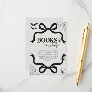 Halloween Boog Baby Shower Boeken voor Baby Informatiekaartje